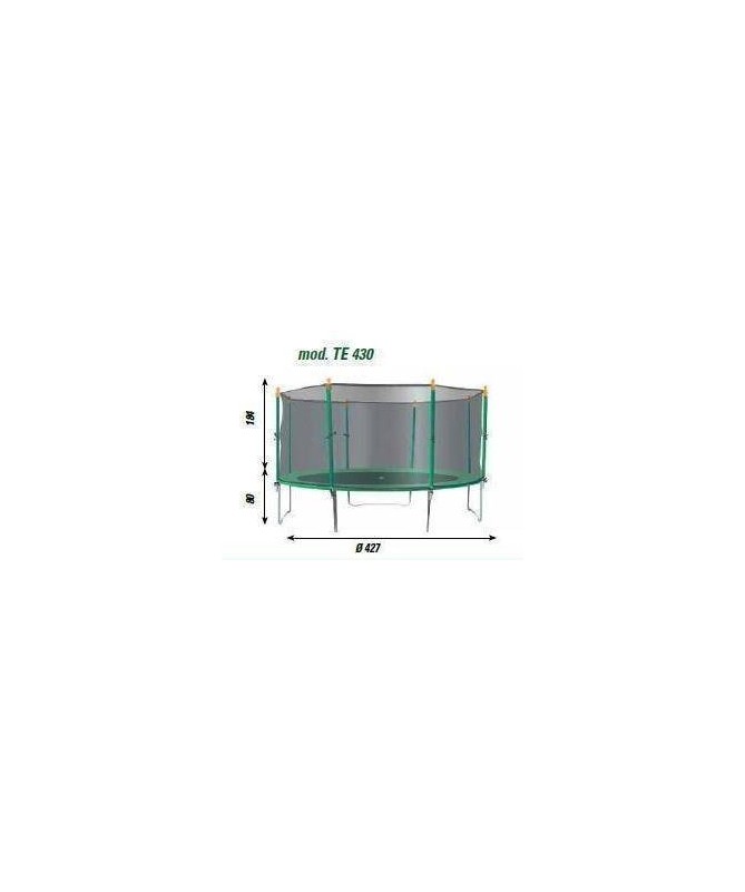 Tappeto elastico con rete protettiva mod. Te 430