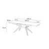 Tavolo allungabile 160/240 x 90 x 76 cm Match 3 90cm X 160/240 cmcm H 76cm Stones