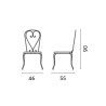 Set 2 sedie Stresa Moia ferro esterno giardino resistente design
