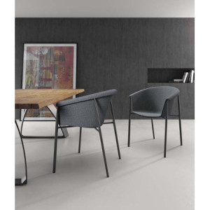 Set di 2 Sedie in tessuto Nari 58cm X 56cm H 79cm Stones