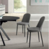 Set di 4 Sedie in soft-touch Tamara 52cm X 45cm H 85cm Stones