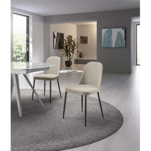 Set di 4 Sedie in tessuto Tamara 55cm X 46cm H 85cm Stones