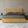 Letto imbottito Matrimoniale 160x190 cm tessuto Labirinto Rosal