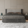 Letto imbottito Matrimoniale 160x190 cm tessuto Labirinto Rosal
