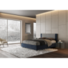 Letto imbottito Matrimoniale 160x190 cm tessuto Labirinto Rosal