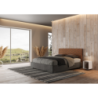 Letto imbottito Matrimoniale 160x190 cm tessuto Era Arla