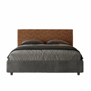 Letto imbottito Matrimoniale 160x200 cm tessuto Era Arla