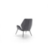Poltrona rivestita in velluto Gambe metallo verniciato Brandy 73cm X 68cm H 85cm Stones