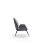 Poltrona rivestita in velluto Gambe metallo verniciato Brandy 73cm X 68cm H 85cm Stones