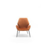 Poltrona rivestita in velluto Gambe metallo verniciato Brandy 73cm X 68cm H 85cm Stones