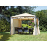 Gazebo quadrato 3x3 m ferro epoxy antracite resistente elegante