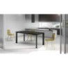 Tavolo allungabile con top in ceramica Gambe in metallo verniciato Allunghe interne Frame 80cm X 120-170cm H 75cm Stones