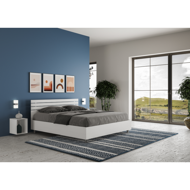 Letto Matrimoniale 160x190 cm testata dritta con doghe Ankel