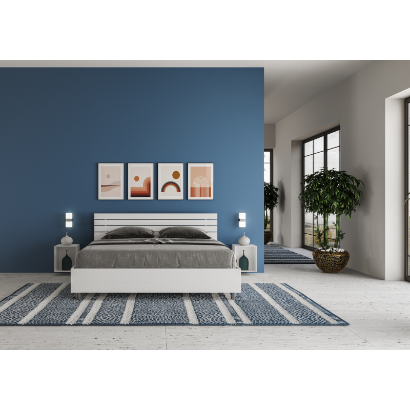 Letto Matrimoniale 160x190 cm testata inclinata con doghe Ankel