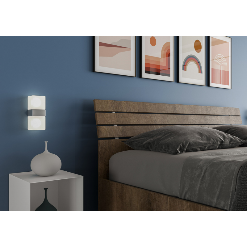 Letto Matrimoniale 160x190 cm testata inclinata con doghe Ankel