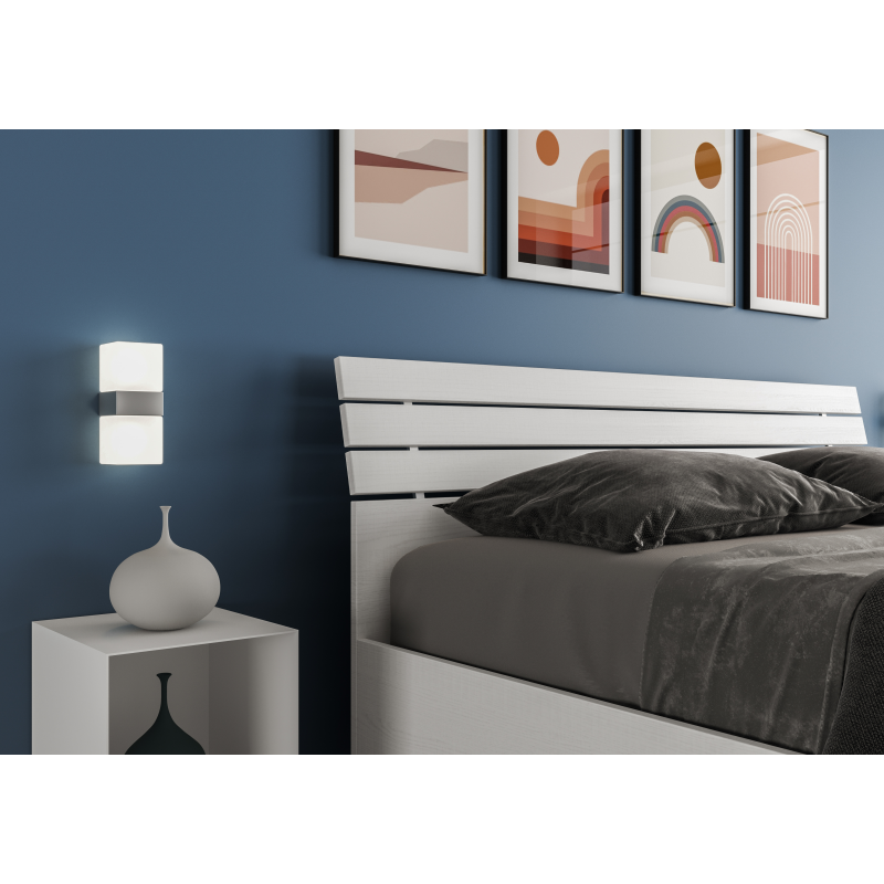 Letto Matrimoniale 160x200 cm testata inclinata con doghe Ankel
