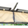 Gazebo quadrato 3x3 m ferro epoxy antracite resistente elegante