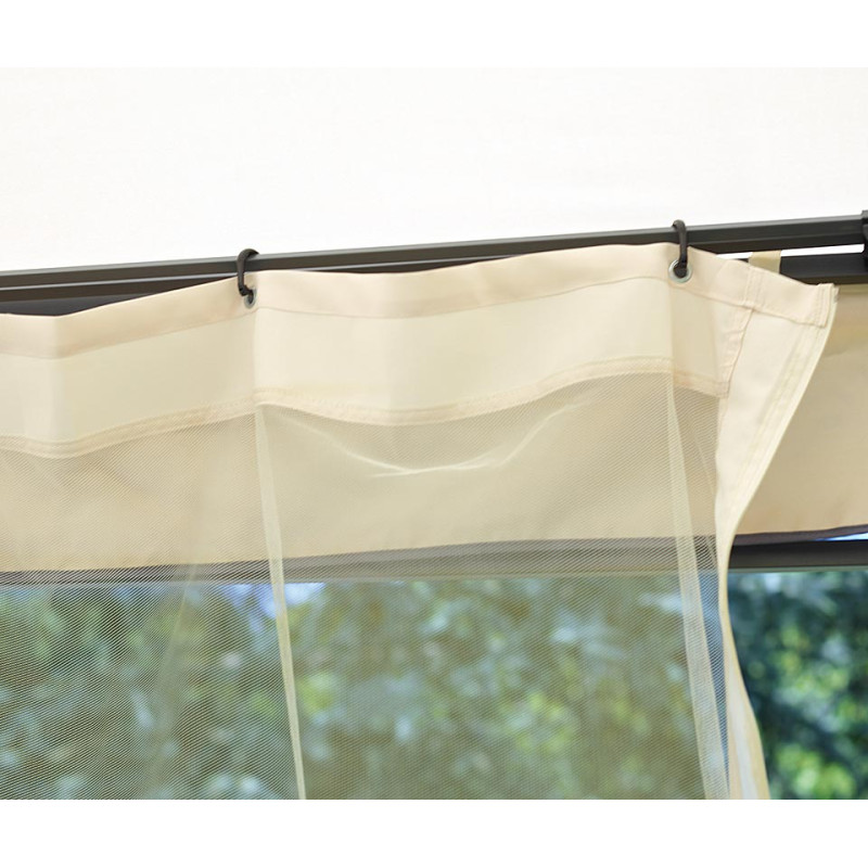 Gazebo quadrato 3x3 m ferro epoxy antracite resistente elegante