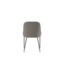 Set di 4 Sedie rivestita in tessuto easy-clean Gambe in metallo verniciato Nero Ginevra 54cm X 63cm H 89cm Stones