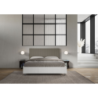 Letto Matrimoniale 160x190 cm struttura bianco frassino testata Burmy