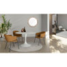 Tavolo fisso con top in ceramica Base in metallo verniciato Side 100cm X 100cm H 76cm Stones