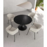 Tavolo fisso con top in ceramica Base in metallo verniciato Side 100cm X 100cm H 76cm Stones