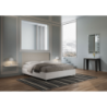 Letto Matrimoniale 160x190 cm struttura bianco frassino testata Level