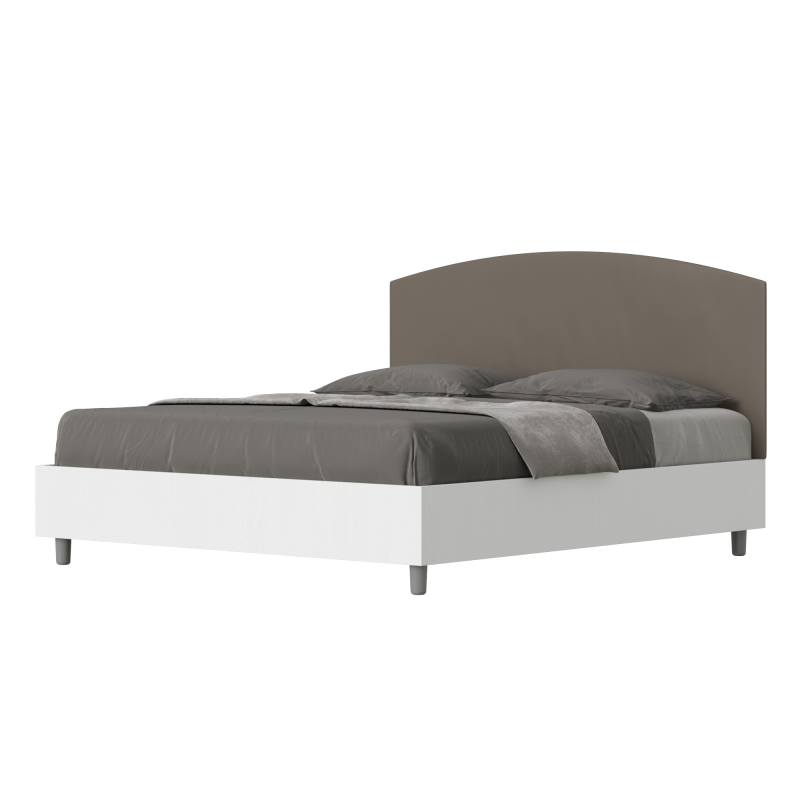 Letto Matrimoniale 160x190 cm struttura bianco frassino testata Antilia