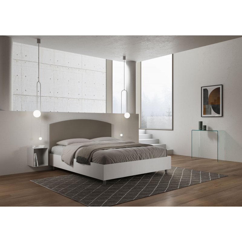Letto Matrimoniale 160x190 cm struttura bianco frassino testata Antilia