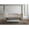 Letto Matrimoniale 160x190 cm struttura bianco frassino testata Antilia