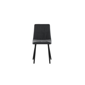 Zoom Set di 4 Sedie rivestita in tessuto easy-clean Gambe in metallo verniciato Ariel 46cm X 55cm H 87.5cm Stones