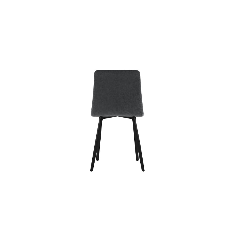 Set di 4 Sedie rivestita in tessuto easy-clean Gambe in metallo verniciato Ariel 46cm X 55cm H 87.5cm Stones