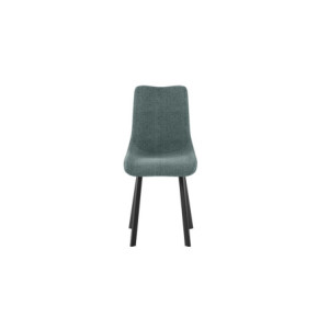 Zoom Set di 4 Sedie rivestita in tessuto easy-clean Gambe in metallo verniciato Iris 45cm X 56cm H 86cm Stones