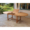 Tavolo Alicudi ovale estensibile Moia legno teak 240cm esterno