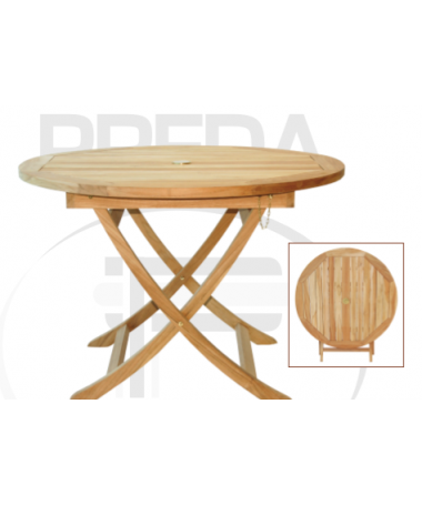 Tavolo rotondo in legno Teak Ø 110 cm