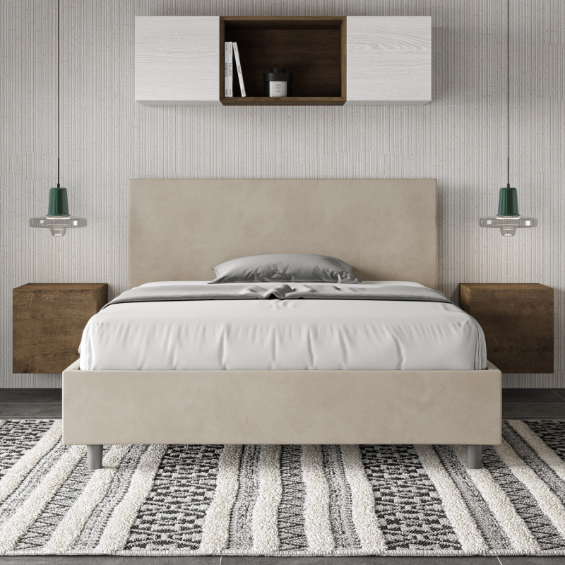Letto imbottito Matrimoniale francese 140x190 cm Adele