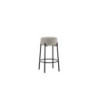 Set di 2 Sgabelli rivestito in tessuto Gambe metallo verniciato Syd 41cm X 41cm H 67cm Stones