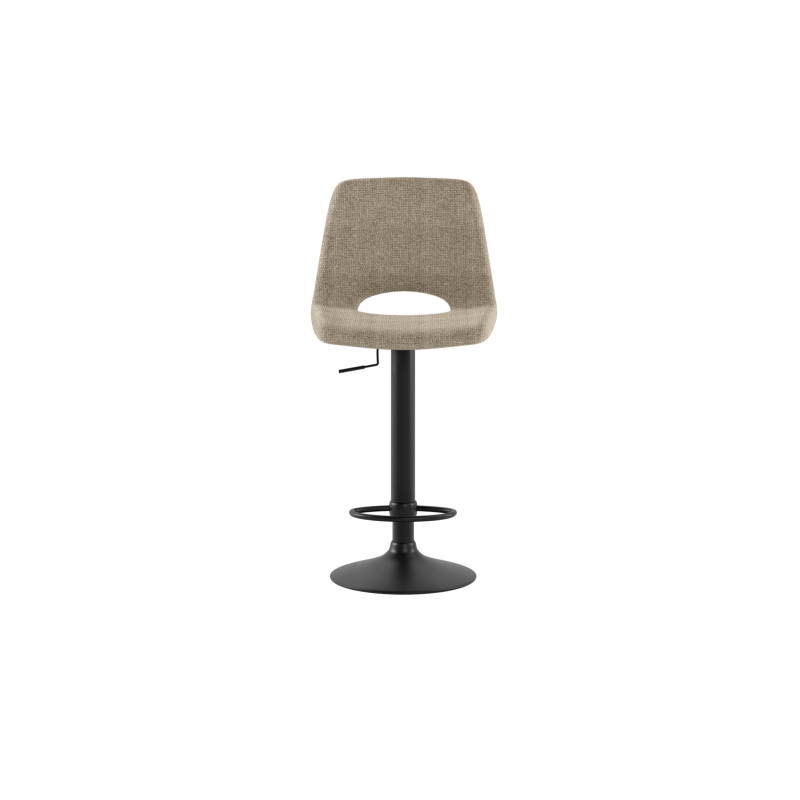 Set di 2 Sgabelli con alzata a GAS rivestito in tessuto easy-clean Gambe metallo verniciato Alex 45cm X 52cm H 88,5/103,5cm Ston