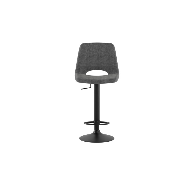 Set di 2 Sgabelli con alzata a GAS rivestito in tessuto easy-clean Gambe metallo verniciato Alex 45cm X 52cm H 88,5/103,5cm Ston