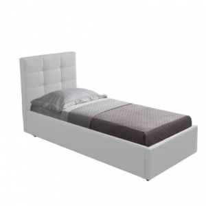 Zoom Letto singolo con contenitore Napoli bianco