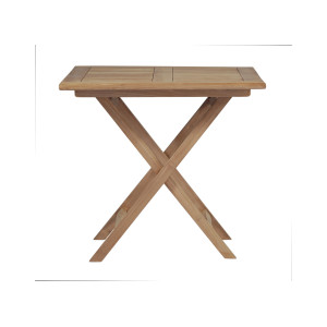 Zoom Tavolo Vulcano quadrato MOIA in legno teak - 80 cm