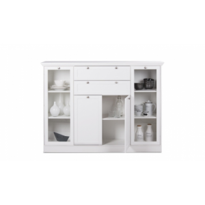 Zoom Credenza Landwood 53 bianca con vetrina