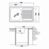 Lavello Classic 273 79x50 cm destro