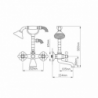 Miscelatore Lecce Classic con doccetta ottone antico