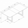 Tavolo allungabile Denver 50 160x90x75H cm