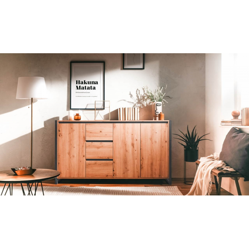 Madia Denver 3 160x40x88H quercia antracite