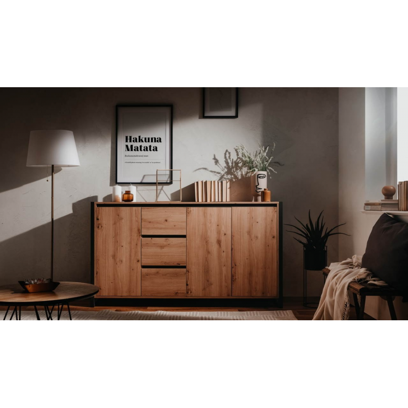 Madia Denver 3 160x40x88H quercia antracite