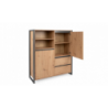 Credenza alta Denver 51 L120XP40XH140 quercia antracite