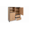 Credenza alta Denver 51 L120XP40XH140 quercia antracite