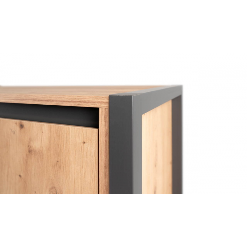 Credenza alta Denver 51 L120XP40XH140 quercia antracite